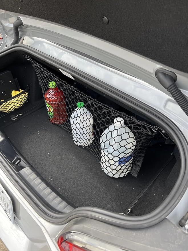 Rear Trunk Organizer Cargo Net for BMW Z4 2019-2026 – Envelope Style Cargo Net for Convertible – Premium Mesh Elastic Car Trunk Organizer Vehicle Carrier Storage–Compatible with BMW Z4