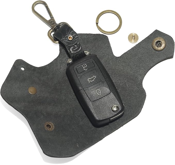 Handmade Leather Key Chain Holder, Leather key case for key storage Car Key Holder Home Door Key Bag