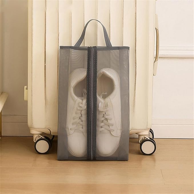 Multipurpose Travel Shoe Organizers Water Nylon Bag for Sports Gears Clothes Storage with Breathable Compartments Portable Shoe Organizers Bag