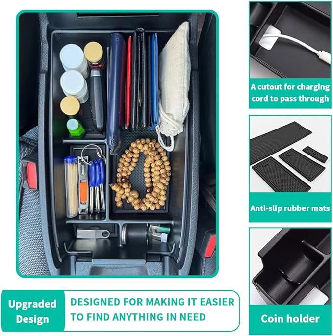 Center Console Storage Tray For Ford Escape 2020-2026/ For Bronco Sport 2021-2026 Interior Accessories Armrest Storage Box Secondary Insert Organizer Tray Accessories