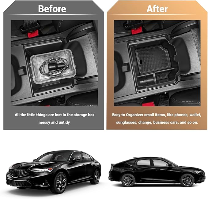 YEE PIN Integra Tray Black for 2023 2024 2025 2026 Acura Integra Center Console Organizer Console Storage Insert Integra Type S Tray Integra Arm Rest Organizer for Acura Integra Accessories 2025