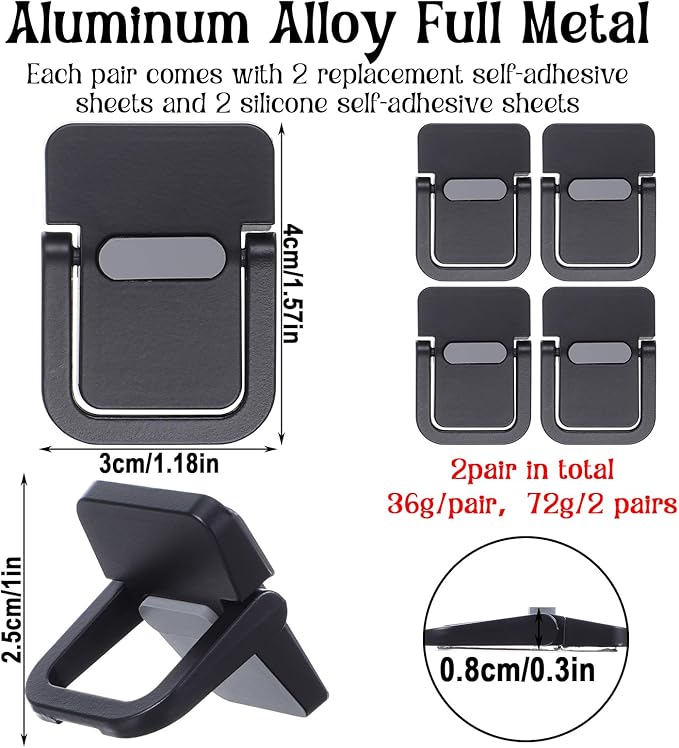 4PCS Portable Keyboard Riser Self Adhesive Laptop Stand Invisible Mini Computer Feet for Desk Computer Keyboard Stand Laptop Holder with Anti Slip Silicone(Black)