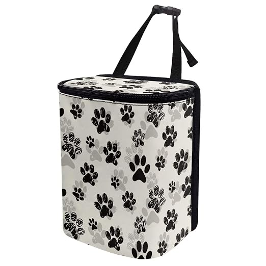 Biyejit Dog Paws Car Trash Can Automotive Garbage Cans Waste Basket, Leak-Proof Cars Trash Bin, Trash Hanging Car Accessories Interior Organizer Bag Easy-to-Install