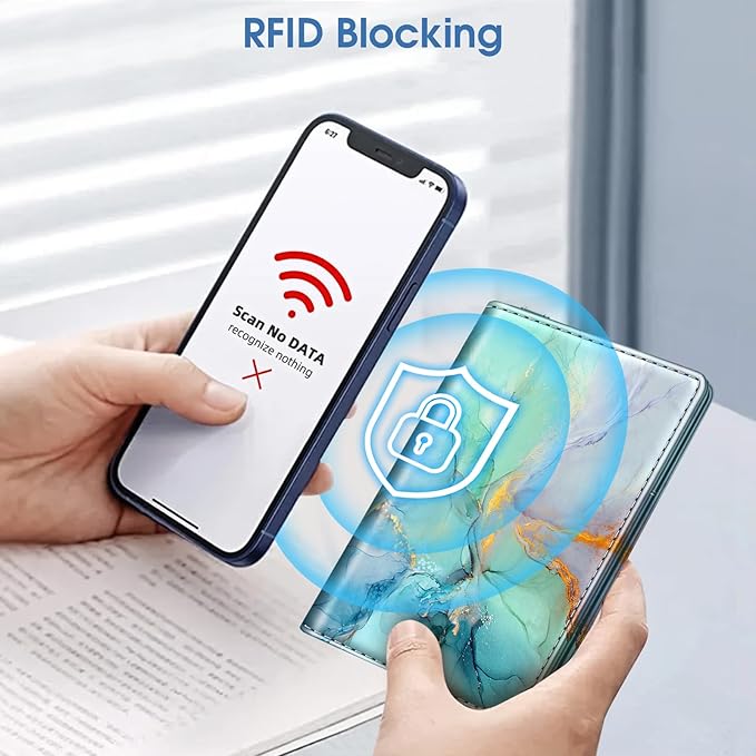 Fintie Passport Holder with Airtag Holder, Slim Travel Wallet RFID Blocking Passport Cover Protector Essentials with Credit Card Slots for Women/Men