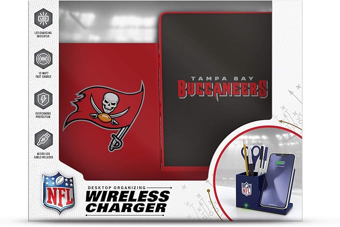 SOAR NFL Unisex Wireless Charging Stand and Desktop Organizer