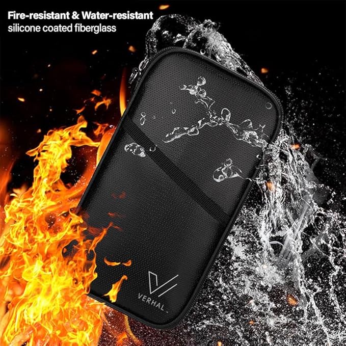 Travel holder RFID-blocking Fire-resistant Water-resistant Passport Wallet organizer