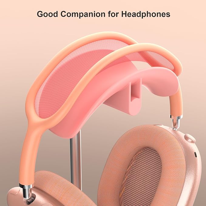 Headphone Stand, Headset Holder with Solid Base for Desk, Compatible with AirPods Max, Beats, Bose, B&O, Sony, Sennheiser, Gaming, etc (Pink)