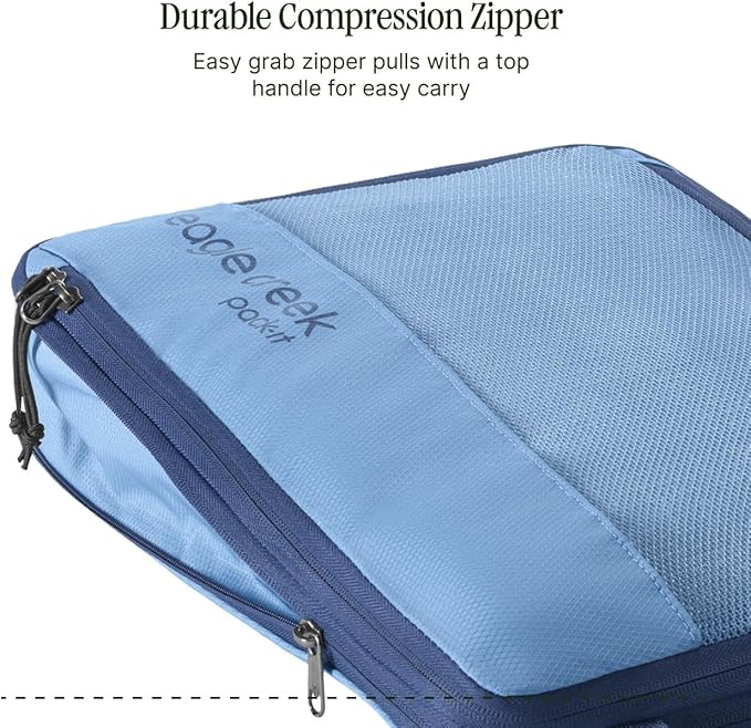 Eagle Creek Pack-It Isolate Compression - Lightweight Cube for Optimizing Luggage Space - Easy-Grab Zipper - Convenient Top Handle - Recycled Materials - Small