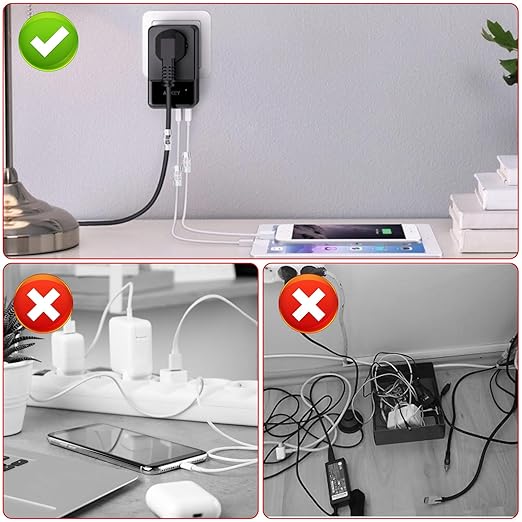 40 Pcs Clear Cable Clips, Adhesive Cable Clips Wire Holders Under Desk Electric Wires Cord Organizer with Cables Management Clip for Wall Car Ethernet LED Light Clip