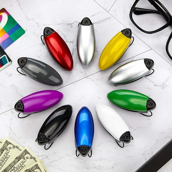 Frienda 10 Pieces Auto Car Vehicle Sun Visor Clip Holder for Sunglasses Glasses Holder Hanger Eyeglasses Mount Ticket Card Clip Car Accessories(Colorful)