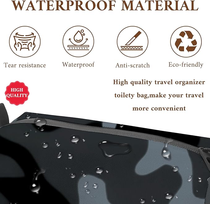 Small Toiletry Bag for Men, Travel Bag Waterproof and Foldable for Storage Mini Toiletry Bag Equipped With Carabiner for Easy Portability (camouflage)