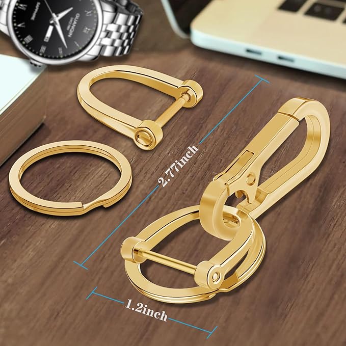 Zinc Alloy Key Chain 3 Packs Keychain Keyring Organizer Key Ring Holder Clip for Men and Women