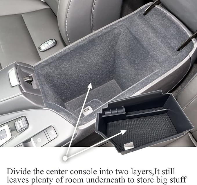 Vesul Center Console Armrest Storage Box Compatible with Infiniti QX50 2019-2023/QX55 2022-2023 ABS Tray Insert Organizer Glove Pallet