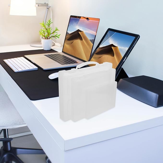 3pcs Plastic File Storage Box Set with Lids, A4 A5 Document Organizer, Stackable Desktop Photo and Office File Holder for Home and School