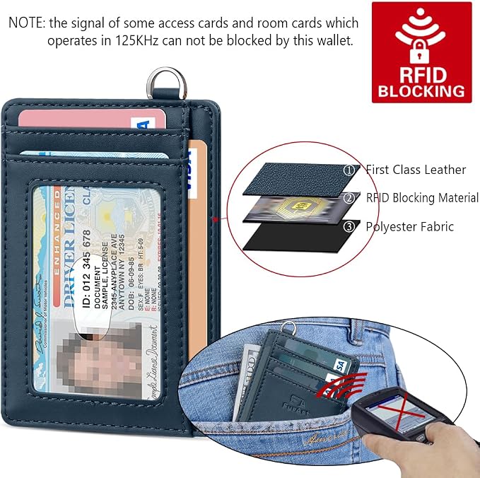 FurArt Slim Minimalist Wallet, Front Pocket Wallets, RFID Blocking, Credit Card Holder for Men