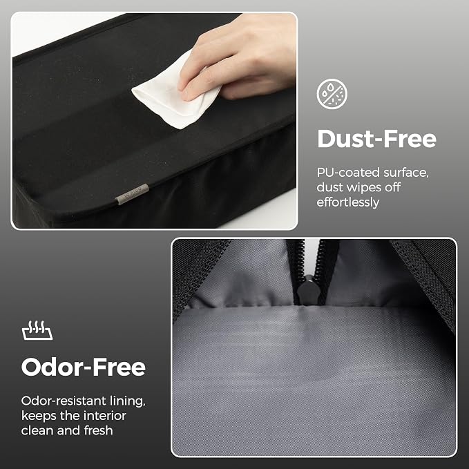 pack all Plus-Sized Stylish Shoe Bag for Travel, Water-Resistant Shoe Pouch for Gym, Smell-Proof Soccer Cleats Bag for Sport (Black)