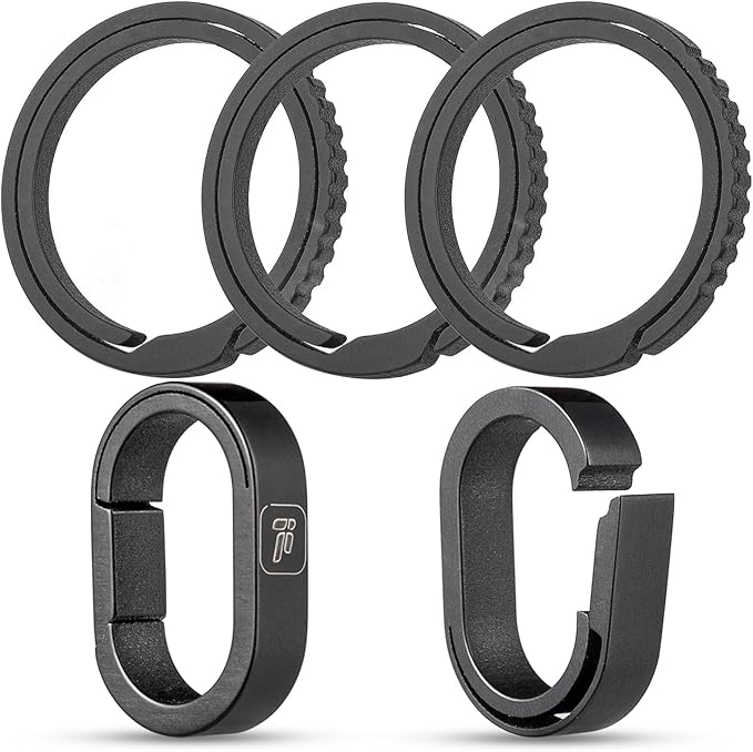 FEGVE Titanium Key Chain Rings for Home Keys, Bag Pendant