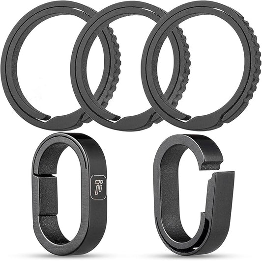 FEGVE Titanium Key Chain Rings for Home Keys, Bag Pendant