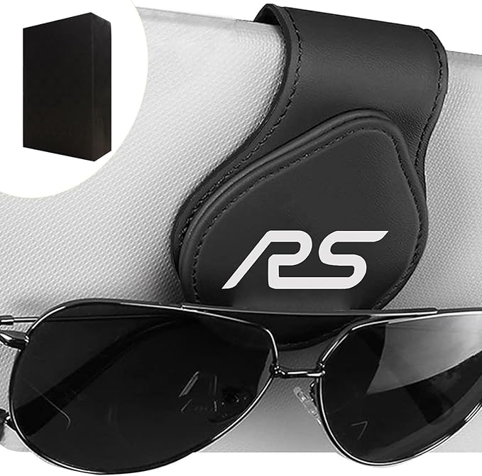 Sunglasses Holder Suit for Chevy Camaro RS Car Sun Visor Magnetic Leather Glasses Sunglass Clip Eyeglasses Mount for Car Accessories RS Owners