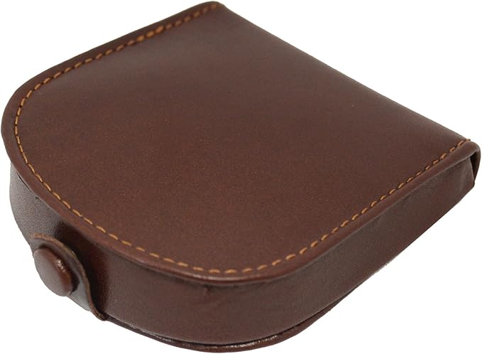 Visconti Polo T-5 Brown Soft Leather Coin Purse Pouch Tray/Change Holder (Brown), Small