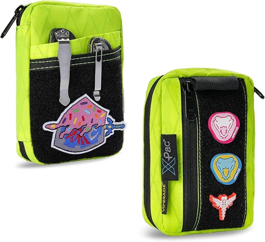 VIPERADE VE26 EDC Pouch Organizer with 11 Compartments, Small Tool Pouch with DIY Patches Area, EDC Pocket Organizer for Mutitools