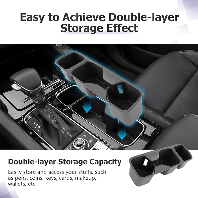 LUWU Cup Holder Compatible with 2020-2022 2023 2024 2025 2026 Kia Telluride Center Console Organizer Drink Holder Replacement for 2026 Kia Telluride Accessories (Compatible with 2020-2026 Telluride)