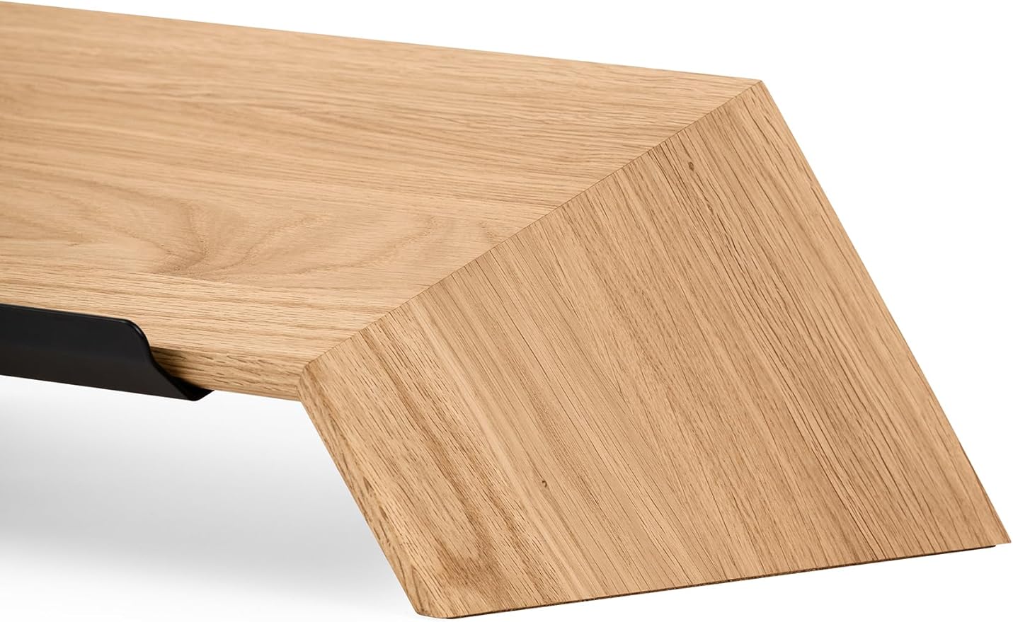 Oakywood Wooden Slanted Laptop Stand for Desk - Convenient Riser & Holder - Ergonomic Wood Stand 45x22x14cm - for 13-14" Laptops Oak