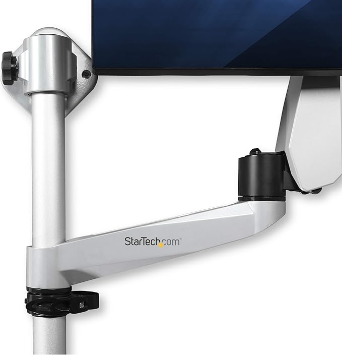 StarTech.com Wall Mount Workstation - Articulating Standing Desk w/Ergonomic Height Adjustable Monitor Arm & Padded Keyboard Tray - 34" VESA Display - Foldable Wall Mounted Sit Stand, TAA