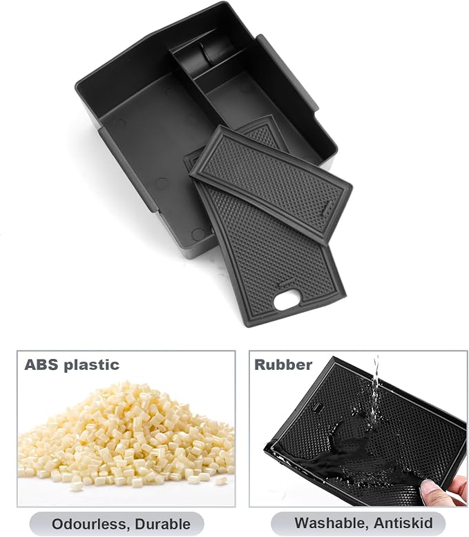 SKTU 3Pcs for 2025 Subaru Forester Center Console Organizer 2025 Forester Console Tray Subaru Forester 2025 Accessories Cup Holder 2025 Forester Wireless Charging Pad with Coin Holder