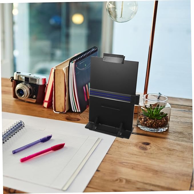 Adjustable Desktop Book Stand for Reading and Typing Portable Document Holder Multiple Angles for Students and Office Use Great for Recipes and Textbooks