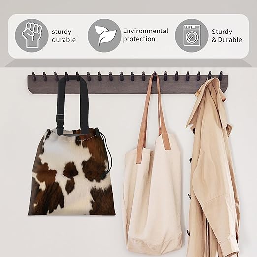 Car Trash Bag Large Hanging Can for Back of Seat, Cute Waterproof Car Garbage Bag for Vehicle, Travelling, Outdoor Cute Brown Cowhide