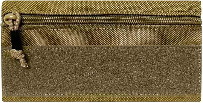 Tactical Admin Zipper Pouch with Hook and Loop, Carry On Bag Insert EDC Organizer Utility Storage Pocket Wallet for Snack Backpack Accessories Chest Ring