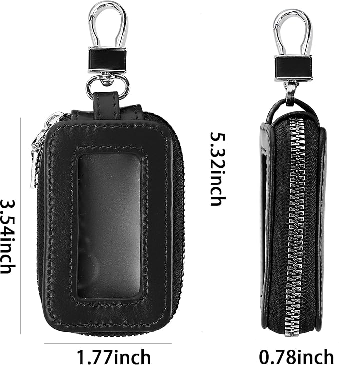 2 Pieces Leather Car Key Chain Case Holder Car Key Case Key Fob Protector Car Key Fob Cover Case