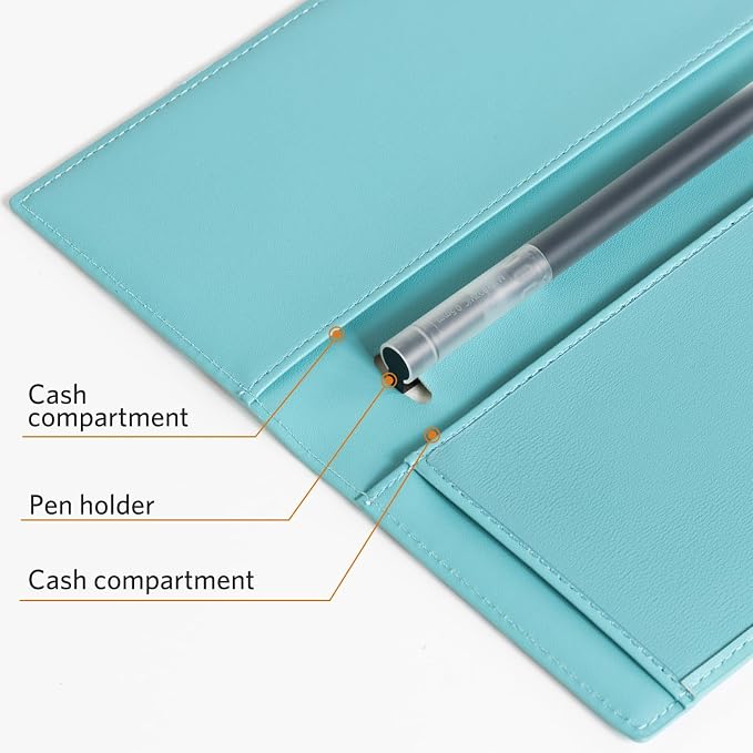 CoBak Premium Leather Checkbook Cover - RFID Blocking, Classic Design, Slim & Durable - Perfect for Personal & Business Checks