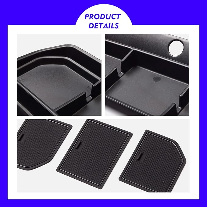 2024 2023 F150 Center Console Dash Storage Tray for 2021 2022 2023 2024 Ford F150 Dash Center Console Tray Ford F150 2022 Accessories F150 Dashboard Storage Organizer Sunglass Holder 2023 F150