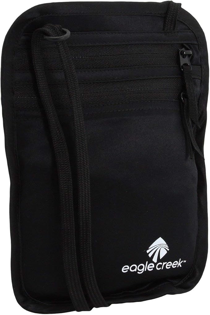 eagle creek TRAVEL GEAR Women's Undercover Silk Neck Wallet, Black, One Size