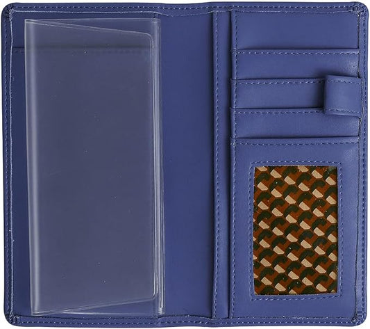 Sanlykate Leather Checkbook Cover for Men and Women, Check Book Case Card Holder with Free Divider, Standard Register Duplicate Checks with pen inserts