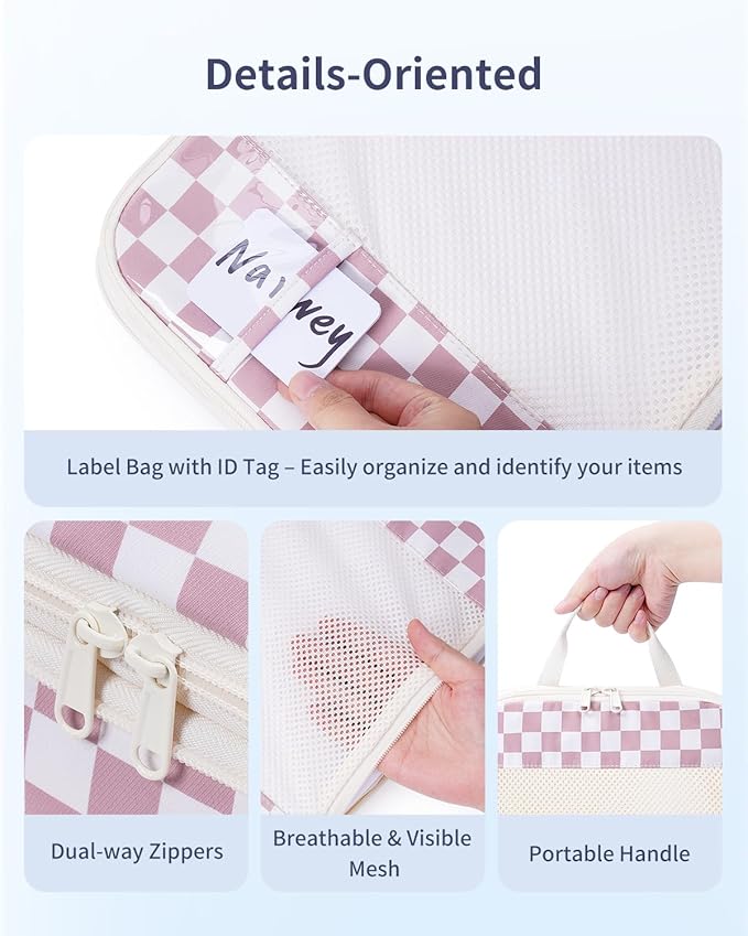 Narwey 6 Set/5 Set Compression Packing Cubes for Travel Kids Women Carry on, Packing Organizers Bag for Backpack Luggage Suitcase Duffle Bags
