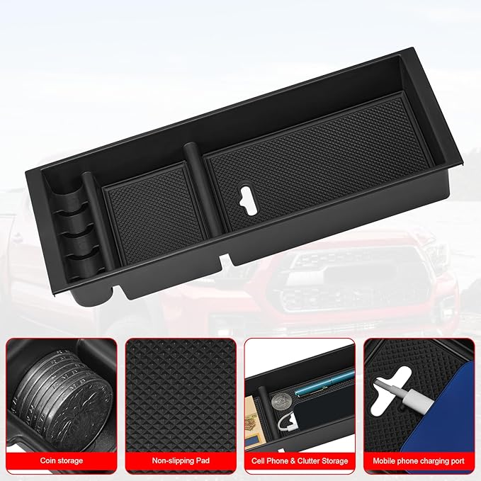 SPELAB Compatible with Ford 2015-2020 F150, 2017-2022 F250 F350 F450, 2018-2022 Expedition Center Console Organizer Insert Tray Pallet Storage Accessories