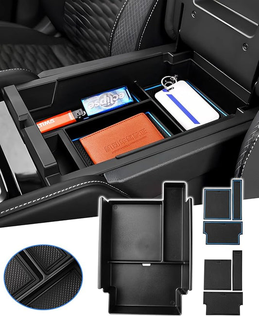 Karltys Center Console Organizer for 2022-2025 2026 Nissan Pathfinder, ABS Middle Console Organizer Tray for Pathfinder Armrest Storage Box Insert Accessories