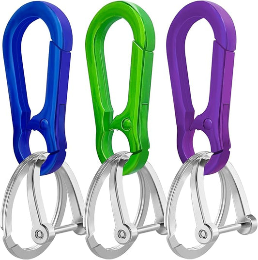 Zinc Alloy Key Chain 3 Packs Keychain Keyring Organizer Key Ring Holder Clip for Men and Women