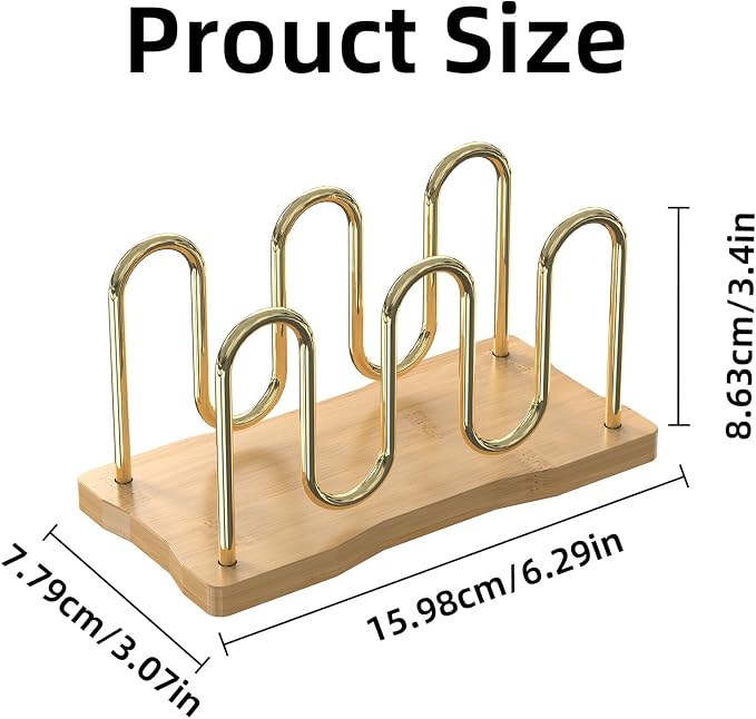 Mail Holder Organizer Countertop, Metal Mail Sorter for Desk, Cutout Mail Storage Bills Organizer Letter Tray Design with Bamboo Base for Home Office (Bamboo)