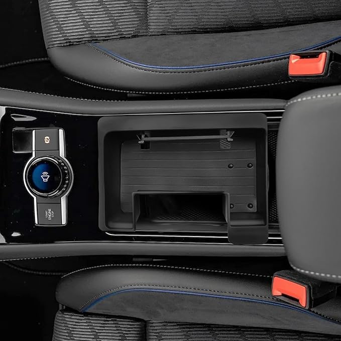 YEE PIN Console Organizer 2026 Tiguan Rline Black Center Console Organizer for 2025 2026 VW Center Console Tray Middle Console Storage Insert Tray Arm Rest Organizer for 2025 Tiguan Accessories