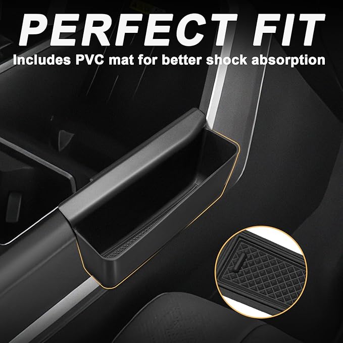 Muslogy Compatible with 2022-2025 2026 Toyota Tundra Accessories Shifter Storage Box ABS Material Console Organizer Phone Pocket Passenger Side Only (Won't FIT Platinum, 1794 Edition and Capstone)