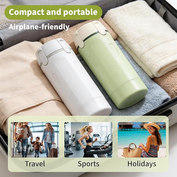 4 in 1 Travel Dispenser Bottle,Leak Proof Refillable Bottles Store Shampoo, Lotion and More,Transparent with Scale, Easy Squeeze Use, Lightweight & Portable Perfect for Travel,Gym,Camping (MIX-2Pcs)