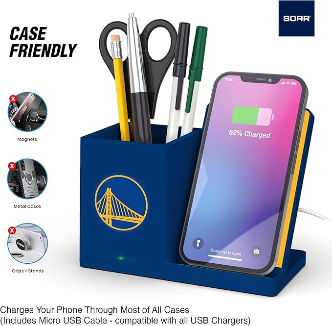 ?ŽSOAR Wireless Charger and Desktop Organizer
