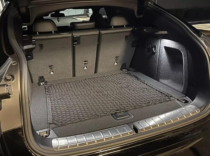 Rear Trunk Organizer Cargo Net for BMW X4 2015-2025 – Floor Style Cargo Net for SUV – Premium Mesh Elastic Car Trunk Organizer Vehicle Carrier Storage – Compatible with BMW X4