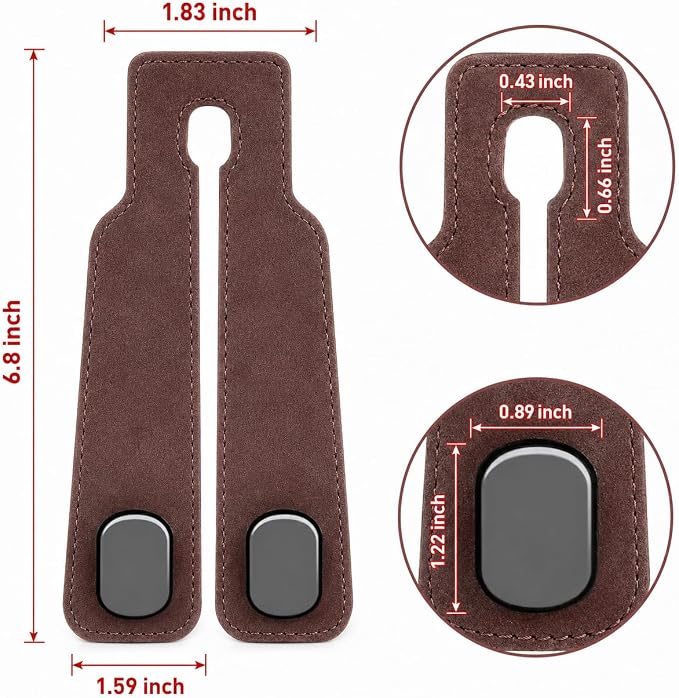Universal Car Headrest Hooks Heavy Duty Suede Seat Organizer(Black) | Keep your car organized with these heavy-duty suede hooks—the perfect spot for your purse, bags, and daily essentials