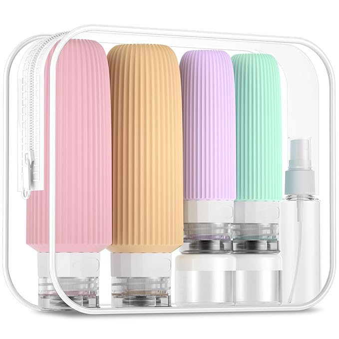 Mrsdry 16 Pack Travel Bottles for Toiletries, Large 6oz Silicone Travel Containers, Leak Proof Refillable Liquid Shampoo And Conditioner Travel Essentials