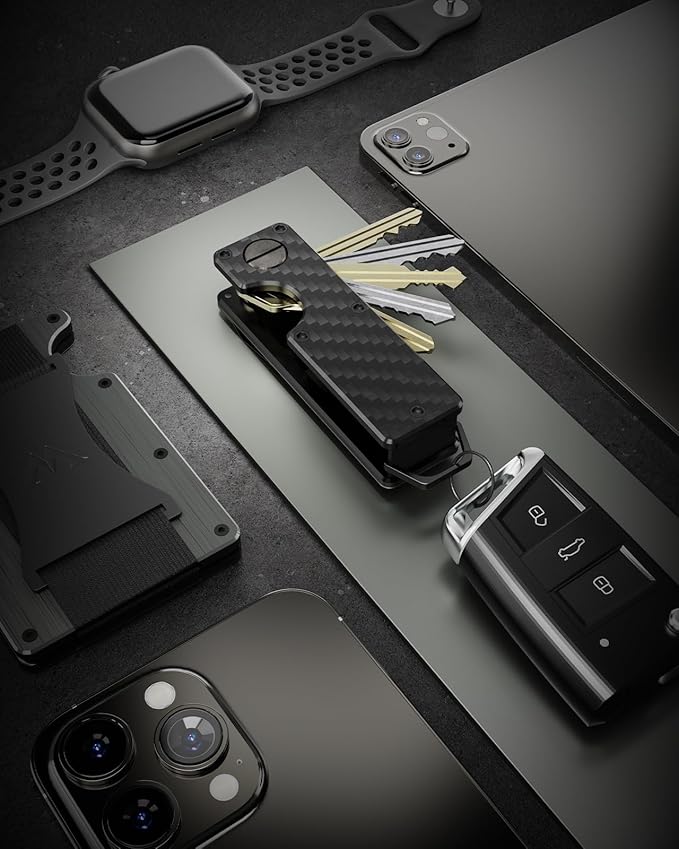 Key Organizer Compact Key Holder Metal Key Chain Minimalist key case key holder for keychain Secures 1-5 Keys
